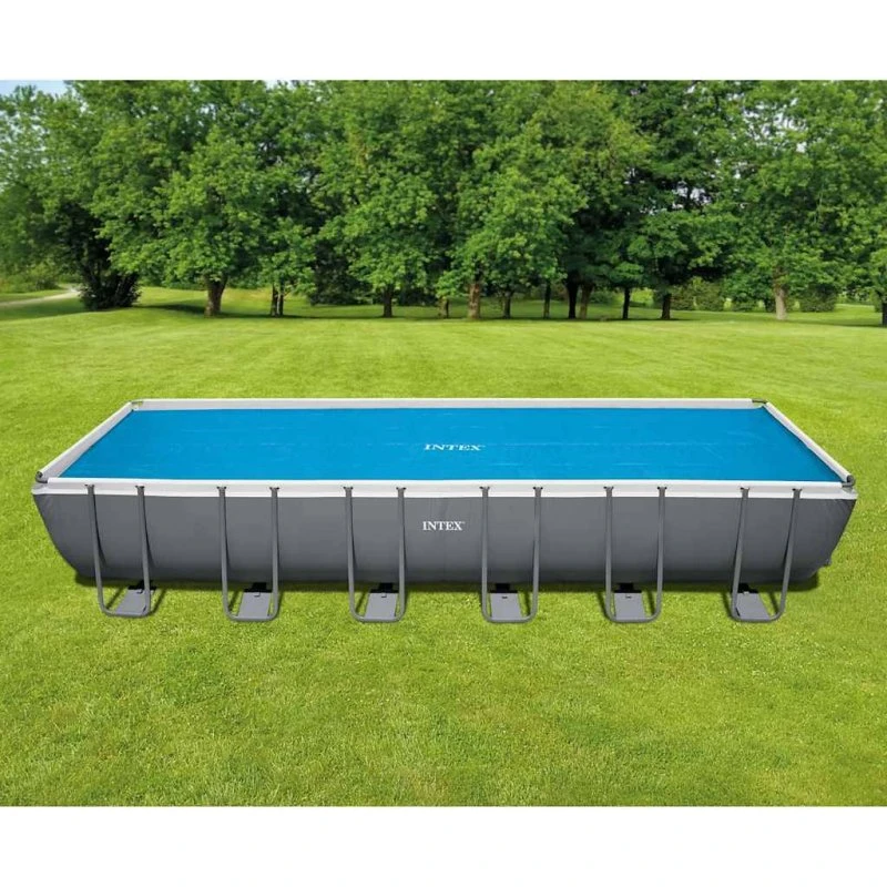Intex Solopvarmet Poolovertræk 716x346 cm Polyethylen Blå