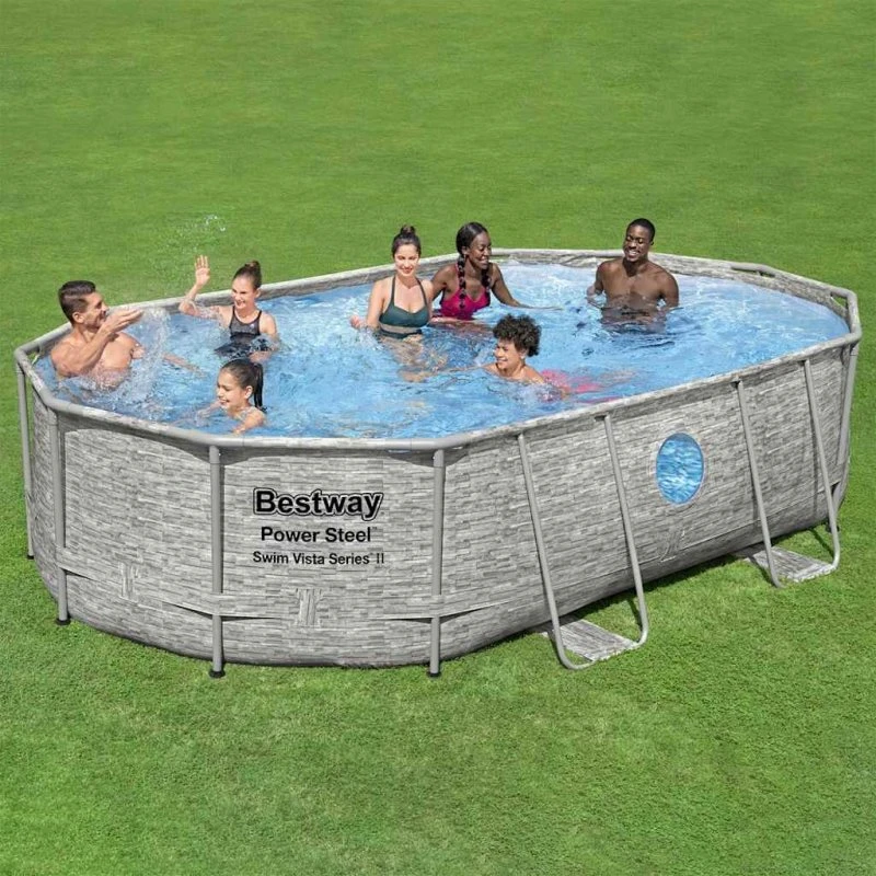 Bestway Power Steel Swimmingpoolsæt 488x305x107 cm