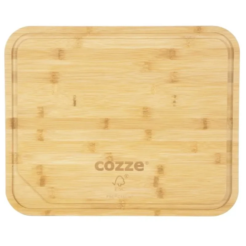 Cozze® Pizzaskærebræt 430x350x20mm, Bambus