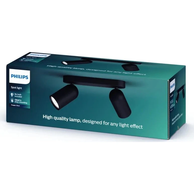 Philips myLiving PONGEE bar/tube sort 2xNW