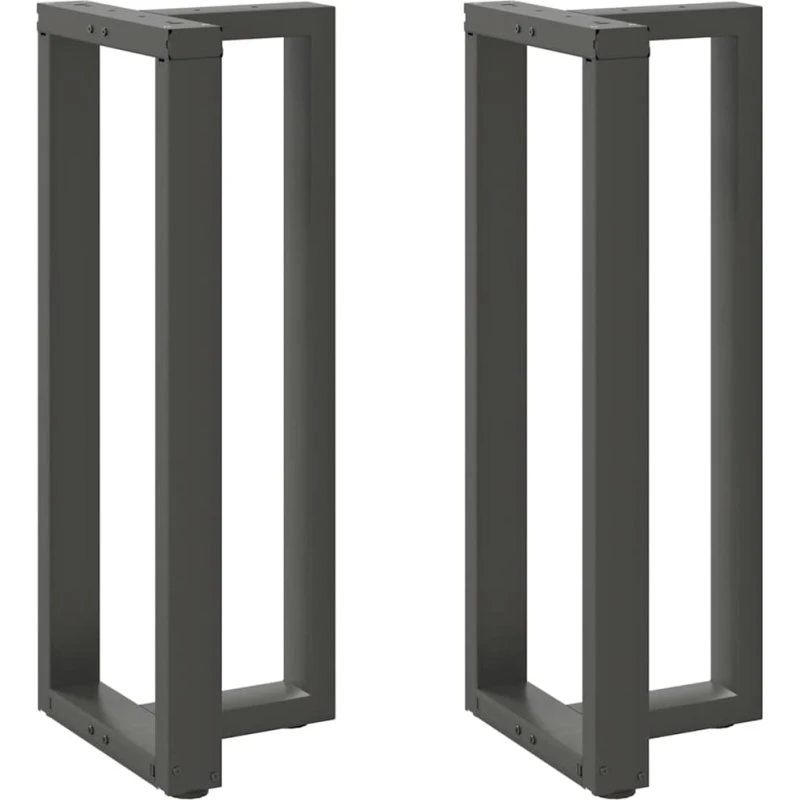 vidaXL barbordsben T-formet 2 stk. antracit 40x35x(100-101) cm stål
