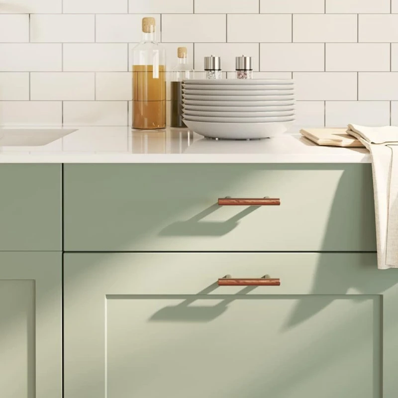 vidaXL 10 stk. skabshåndtag 64 mm rustfrit stål bronzefarvet