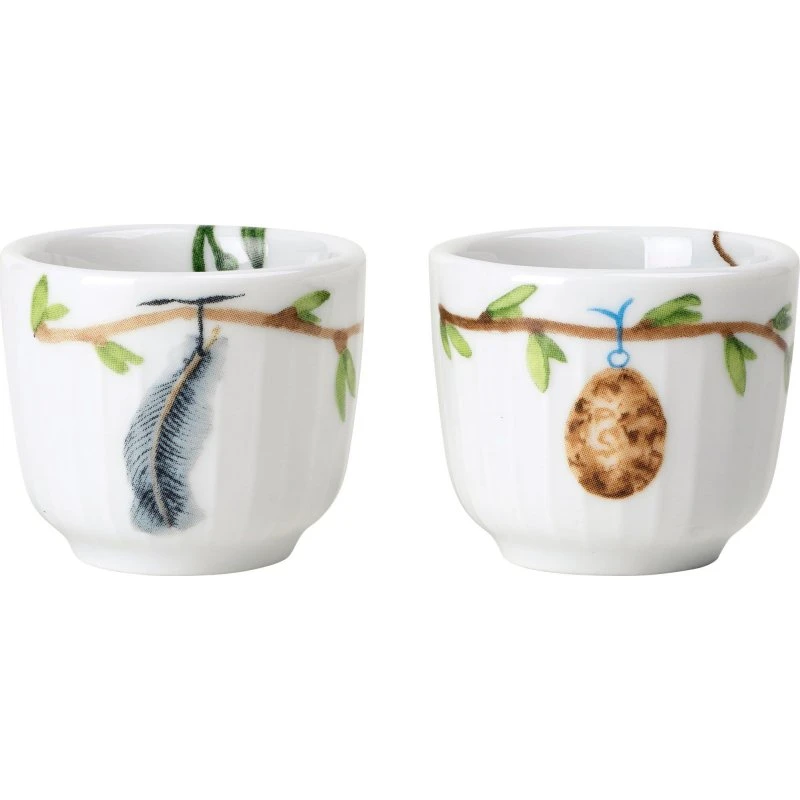 Kähler Hammershøi Spring Æggebæger 2 stk. i hvid porcelæn