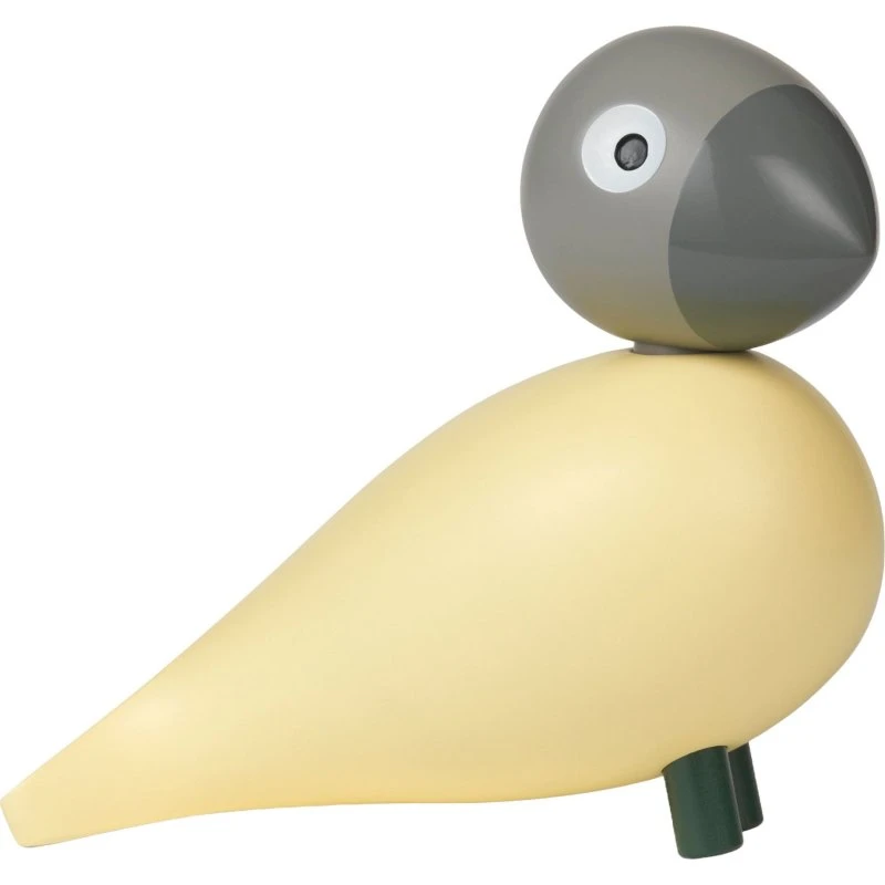 Kay Bojesen Årets Fugl 2025 Bella, grå/gul, 12,5 cm