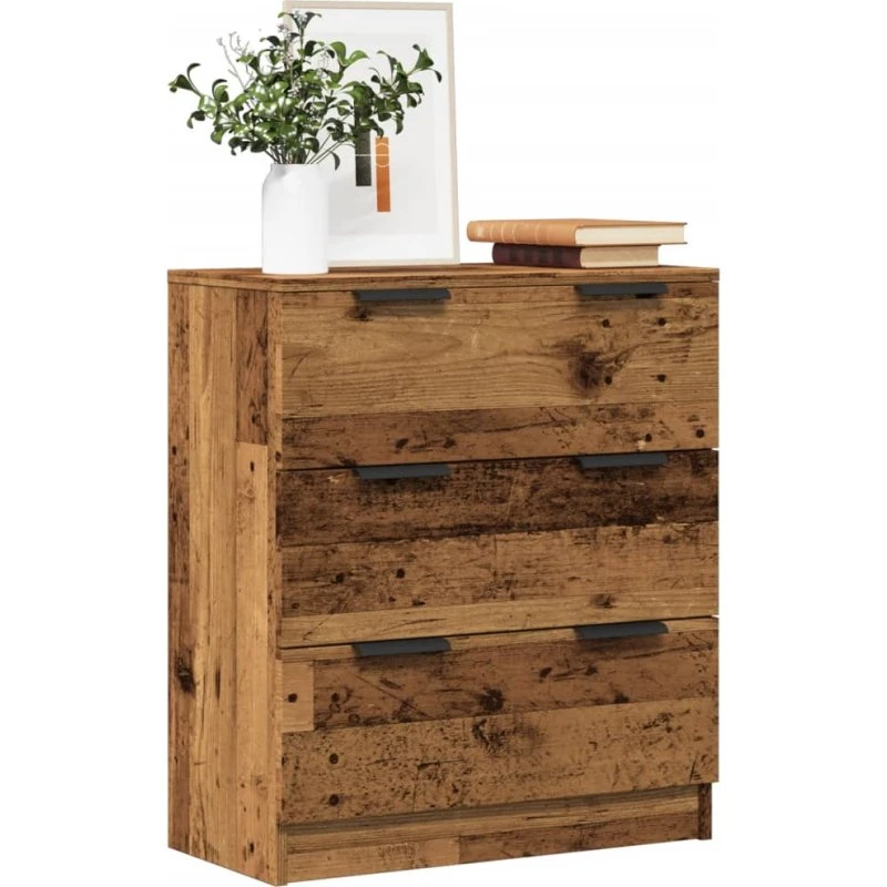 vidaXL Skænk 60x30x70 cm Konstrueret Træ Antikt Trælook