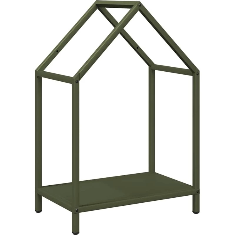 vidaXL Brændestativ 40x25x60 cm koldvalset stål olivengrøn