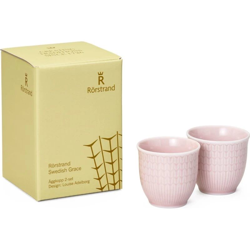 Rörstrand Swedish Grace æggebæger, rose, 2 stk.