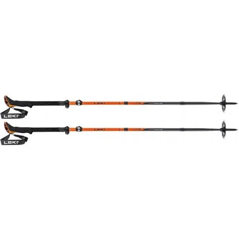 LEKI Sherpa FX Carbon Strong foldbar stav - Orange/Denimblå