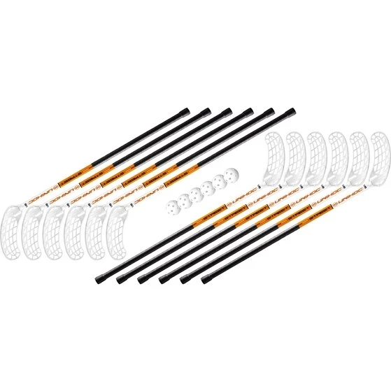 Unihoc STREET floorball-stavsæt 75–96 cm, 12 stk + 6 bolde