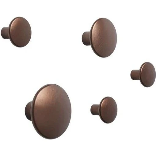 Muuto Dots Metal Set af 5 Umber