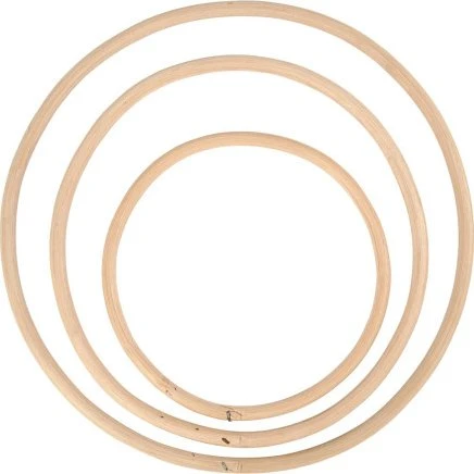 Bambusring 15,3+20,3+25,5 cm, 3 stk.