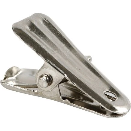 Sølv Dekorationsklemmer 27x14 mm, 10 stk.