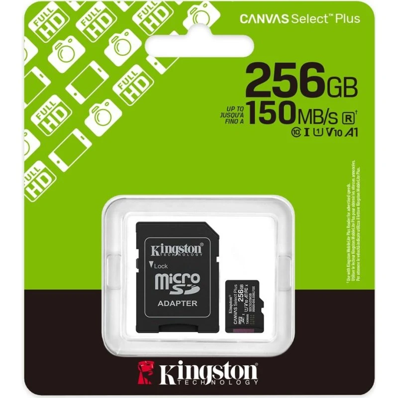 Kingston Canvas Select Plus Gen3 microSD 256GB 150MB/s