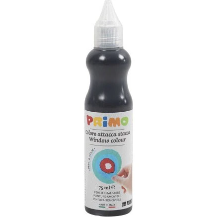 Primo Vinduesmaling, D 3,2 cm, Sort, 75 ml