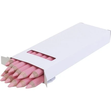 Edu Tykke Farveblyanter, 12 stk., Rosa, 10 mm tykkelse, 6,25 mm mine