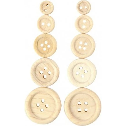 Træknapper 8-23 mm, 440 stk – Assorteret