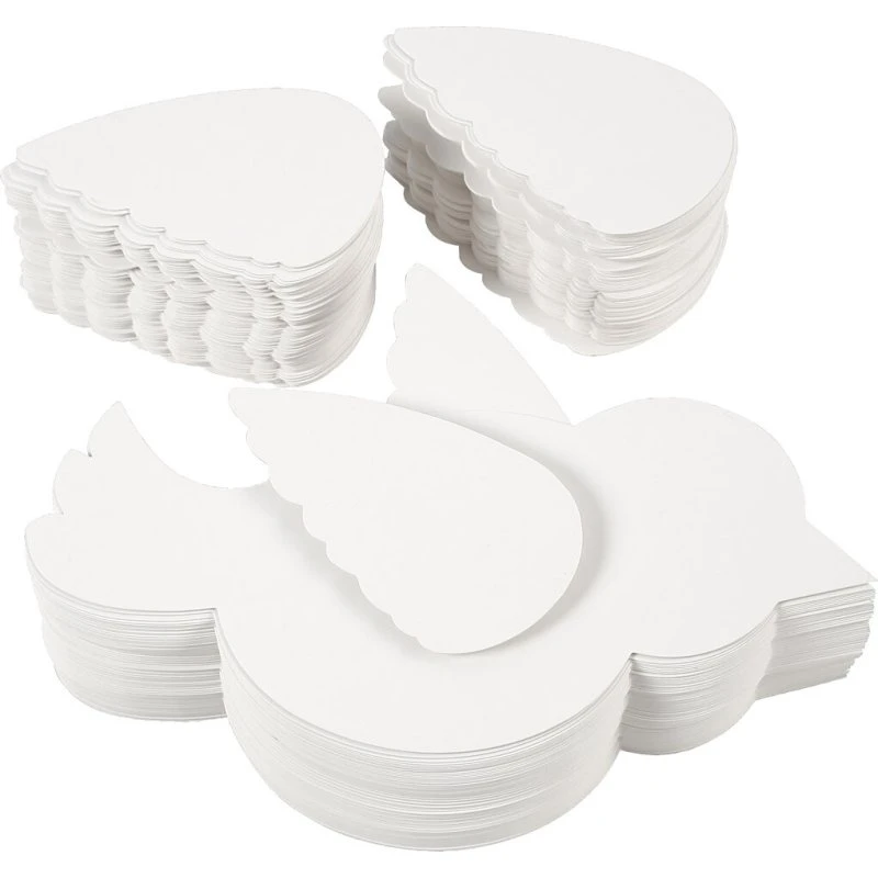 Fugl - Hvid, 25 cm, 400 g, 100 sæt