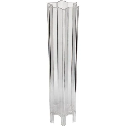 Lysstøbeform, seks-stjerne, 220x55 mm, transparent