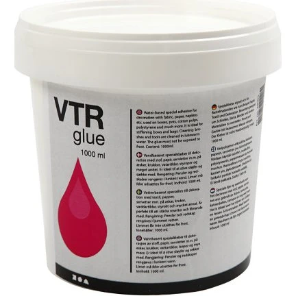 VTR Glue 1000 ml – Specialklæber til papir, stof & decoupage