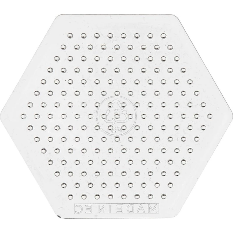 Perleplade - Sekskant - Klar - 7 cm