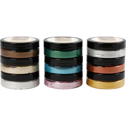 Inka Gold, 9x50 ml – Metallisk cremevoks i ass. farver