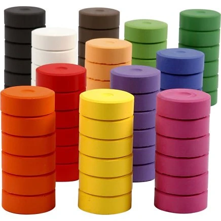 Colortime Vandfarve Blokke, 72 stk., H 16 mm, Ø 44 mm, Refill
