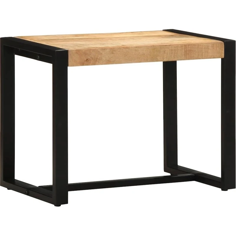 vidaXL bænk 60x35x45 cm massivt ru mangotræ