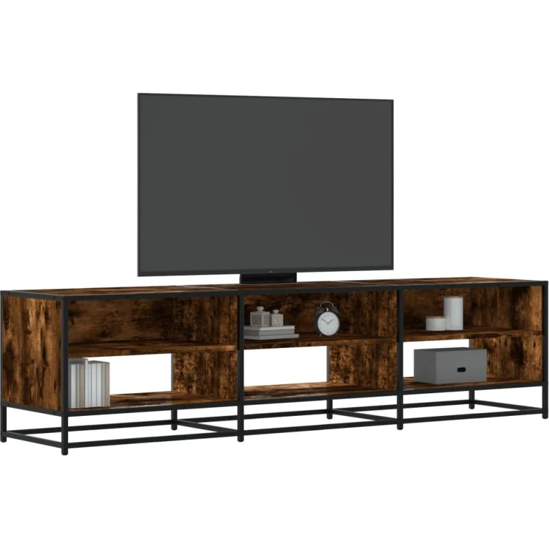 vidaXL tv-bord 180x40x46 cm røget egetræ