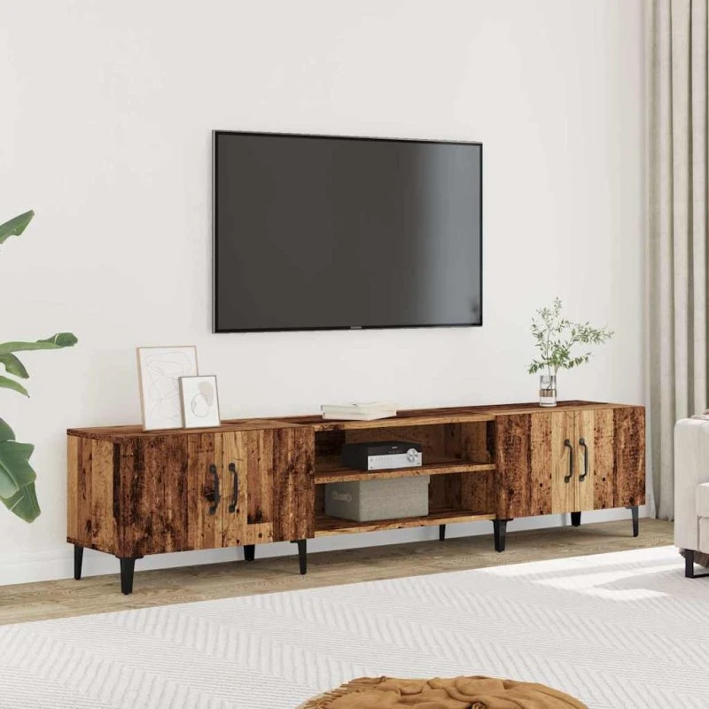 vidaXL Tv-bord 180x31,5x40 cm konstrueret træ gammelt trælook