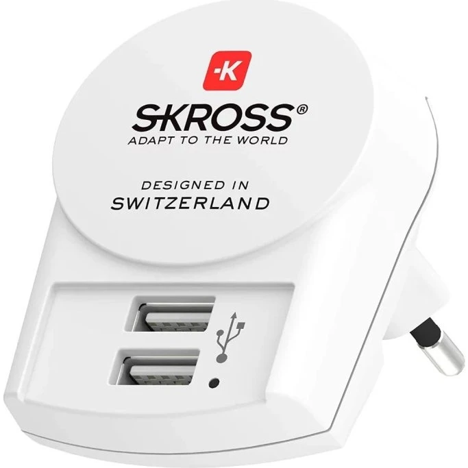 SKROSS Euro USB Charger 2x Type A Hvid