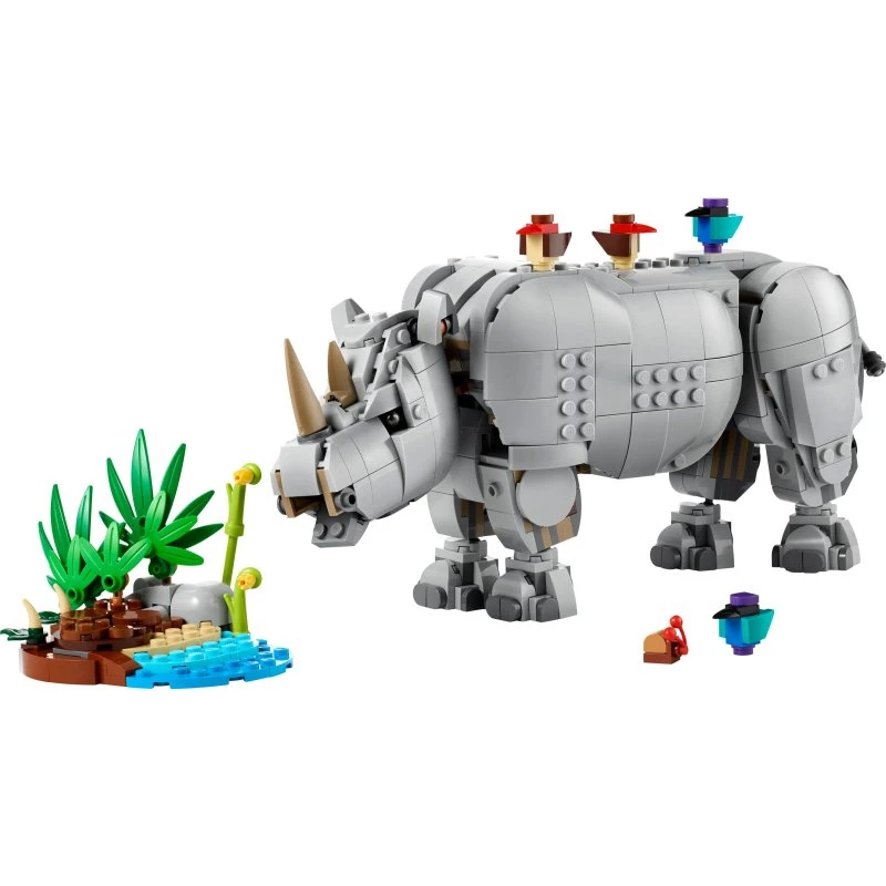 LEGO Creator 3-in-1 Vilde dyr: Majestætisk næsehorn med fugle (31171)