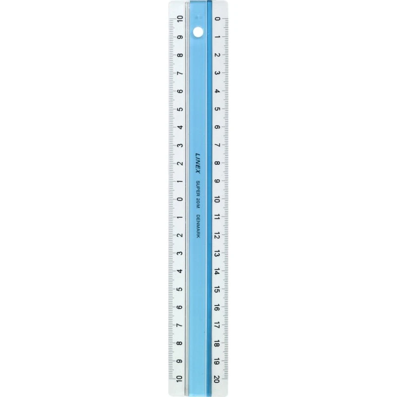 Linex Super 20 cm lineal lyseblå
