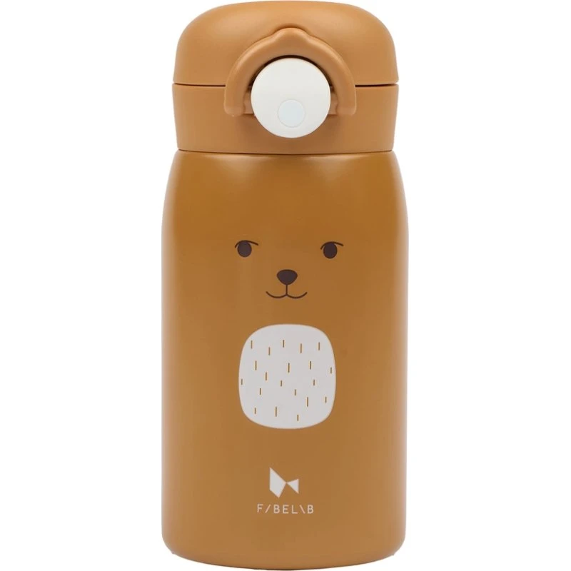 Fabelabs Water bottle - Small - Bear - Ochre