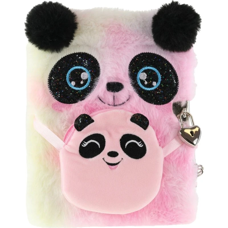 TINKA Dagbog Plys Panda med Hjertelås