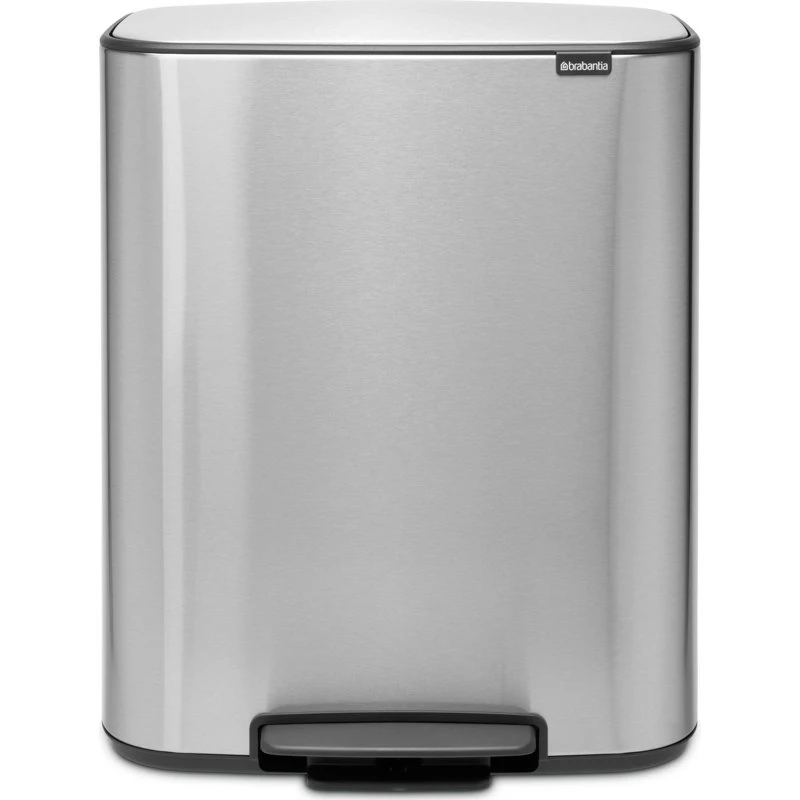 Brabantia Bo Pedalspand 60 L Matbørstet Stål