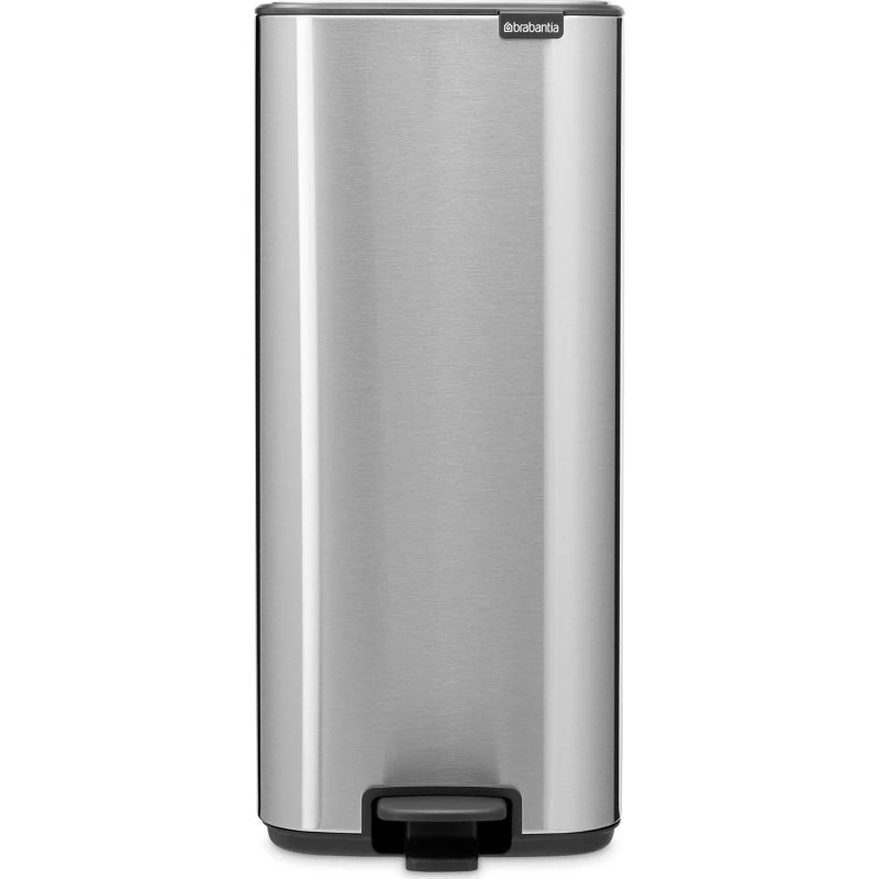 Brabantia Bo Pedalspand 30 L, Matbørstet Stål, Fingeravtryksfri