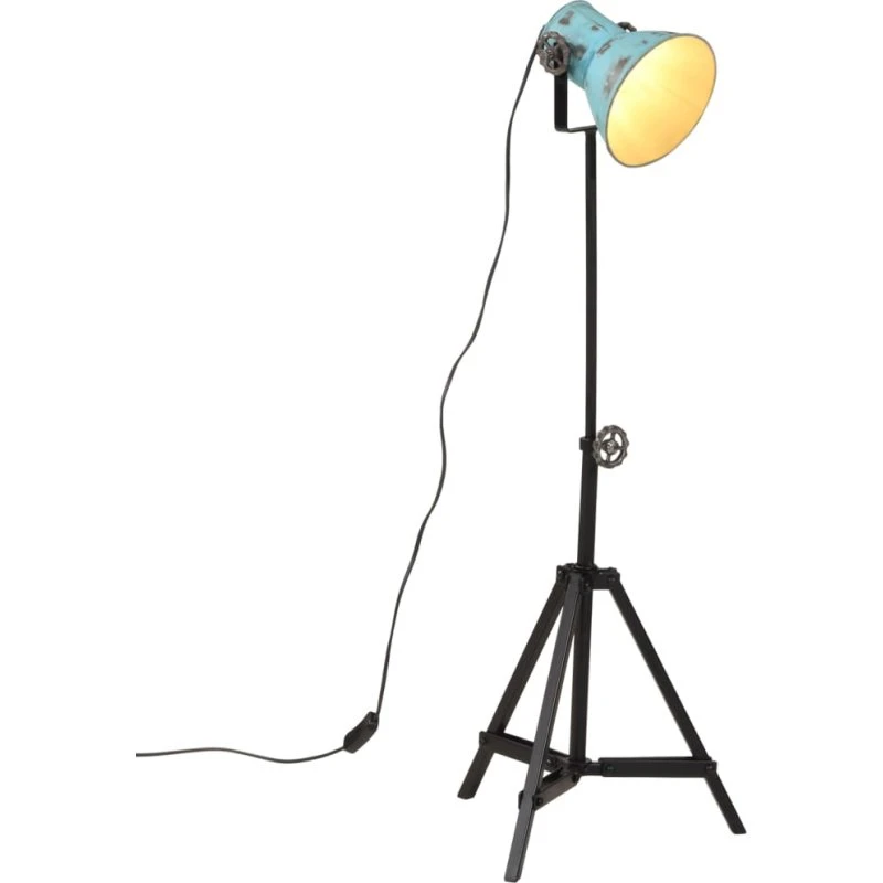 vidaXL Gulvlampe 25 W rustik blå 35x35x25 cm E27