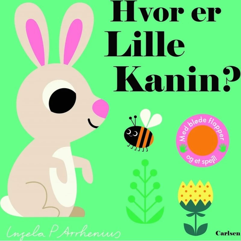 Hvor er Lille Kanin? - Børnebog med flapper og spejl