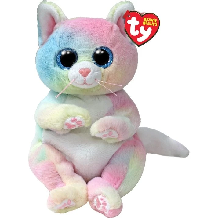 TY Jenni Cat Beanie Bellies - Pastelregnbuekat