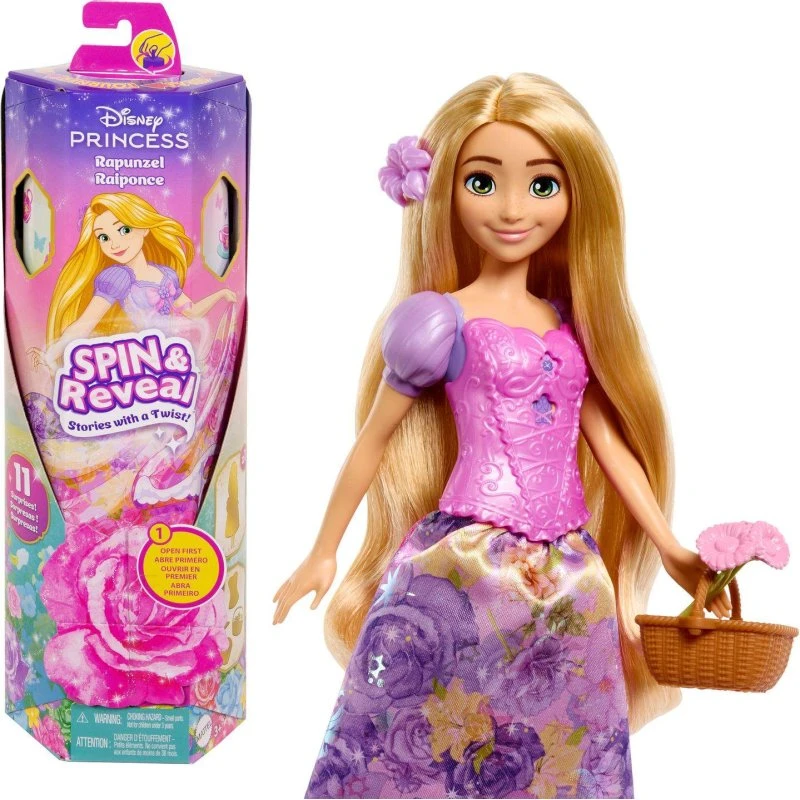 Disney Princess Spin & Reveal Rapunzel – Magisk Afsløring med 5 Tilbehør