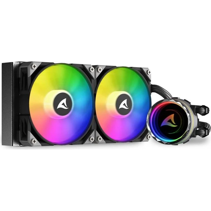 Sharkoon S80 RGB 120 mm Væskekøler, Sort
