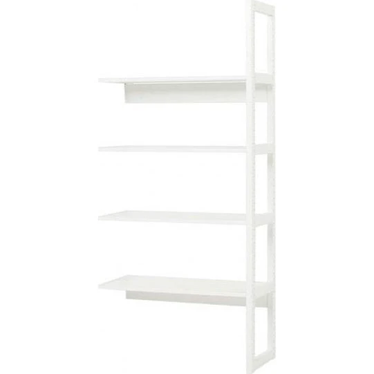 Hoppekids STOREY Reol 1/2 sektion m. 4 hylder, hvid, 100 cm