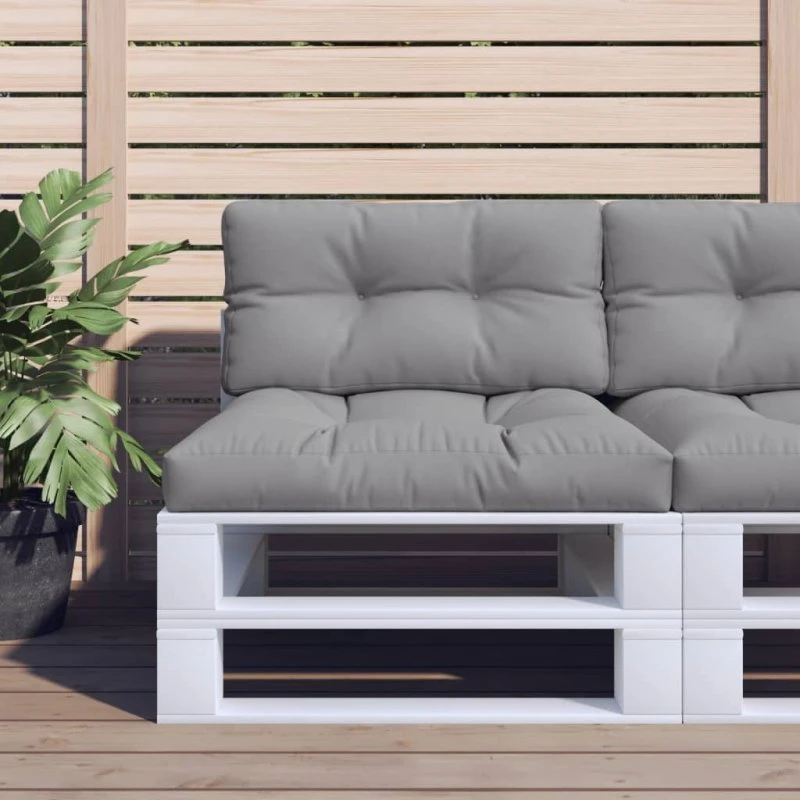 vidaXL Pallehynde 80x40x12 cm Grå Stof