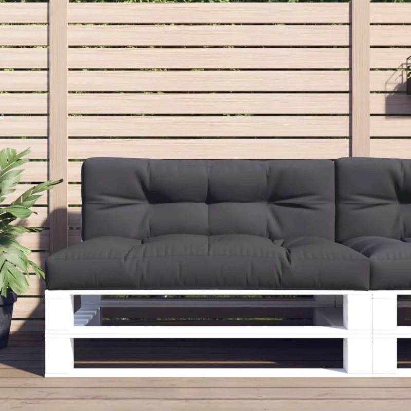 vidaXL Pallehynde 120x40x12 cm antracitgrå stof