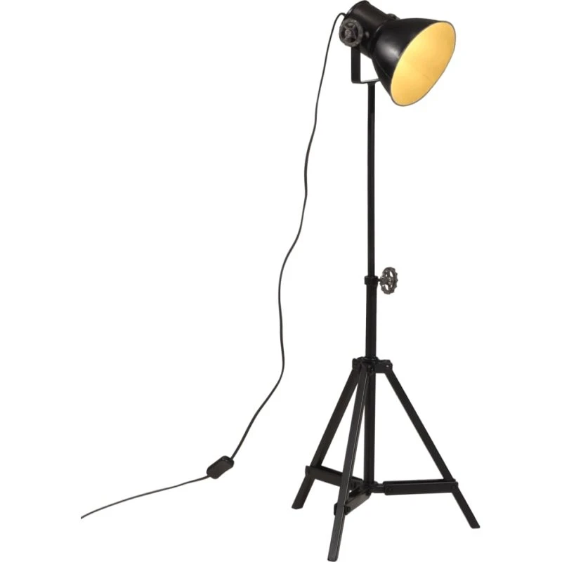 vidaXL Gulvlampe 35x35x65/95 cm, Sort, E27, 25 W