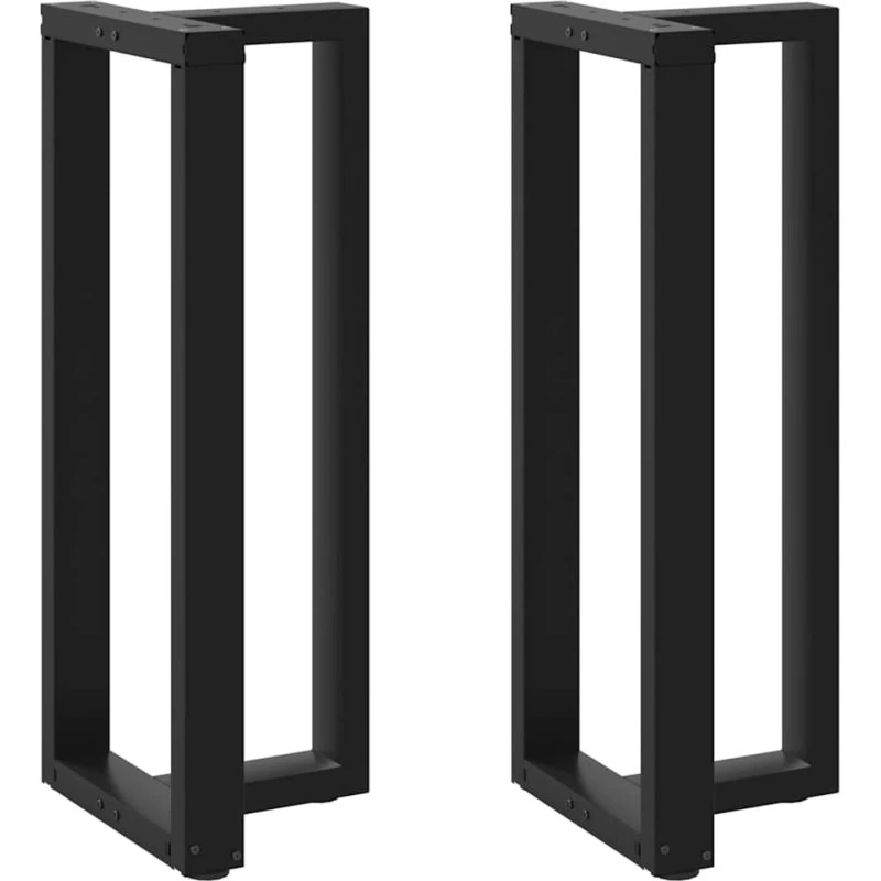 vidaXL T-formet barbordsben 2 stk. sort 50x35x(100-101) cm stål