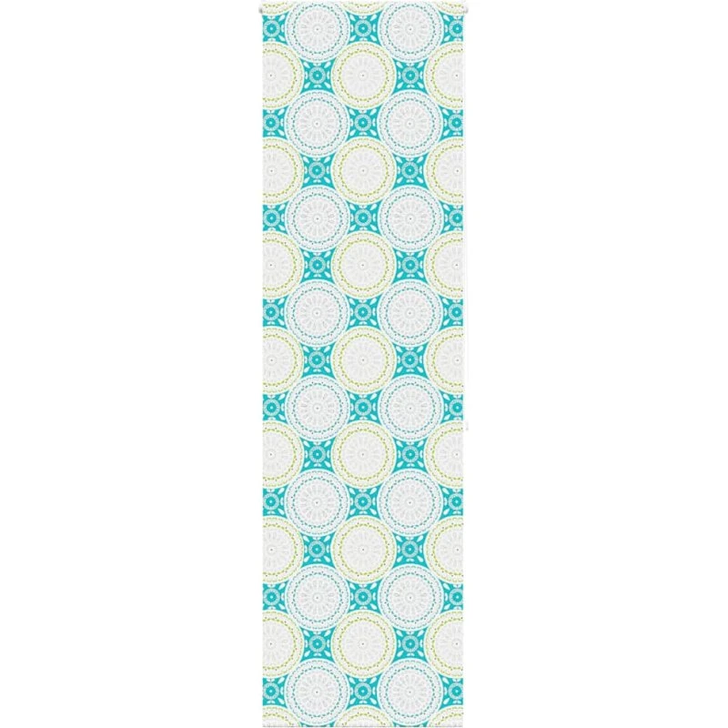 vidaXL Bruserullegardin 80x240 cm, stofbredde 76 cm, vandafvisende PEVA, ornamentmønster