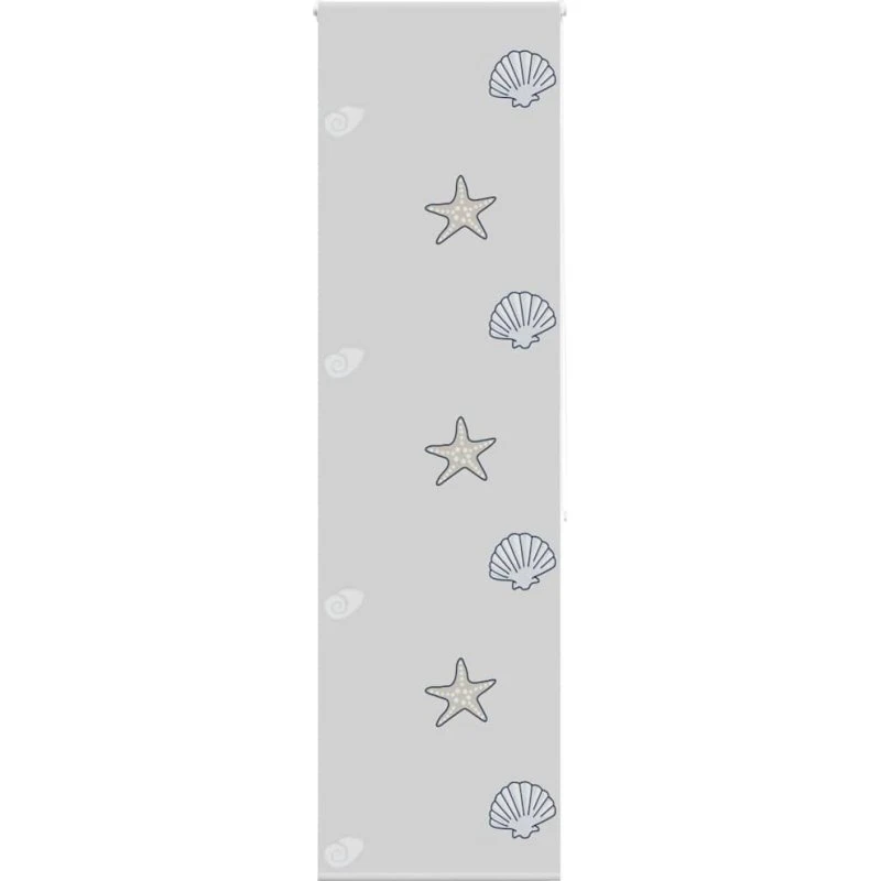 vidaXL Bruserullegardin 80x240 cm, 76 cm stofbredde, søstjerne