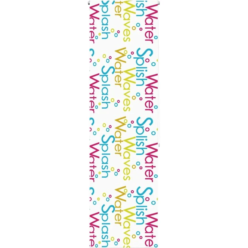vidaXL Bruserullegardin 70x240 cm, stofbredde 66 cm, PEVA, Splash-mønster