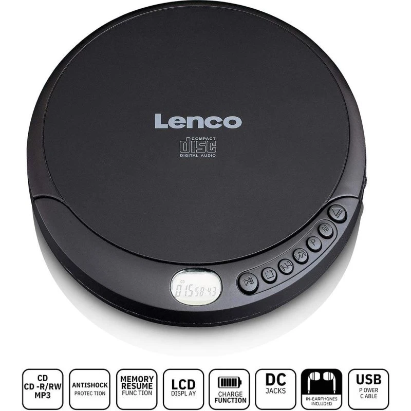 Lenco CD-010 Bærbar CD-afspiller med ladefunktion